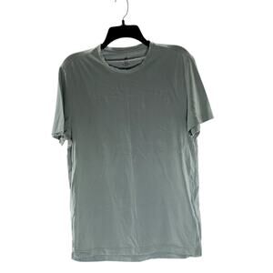 H&M Men's Light Blue Solid Slim-Fit Crewneck Short Sleeve T-Shirt SZ M